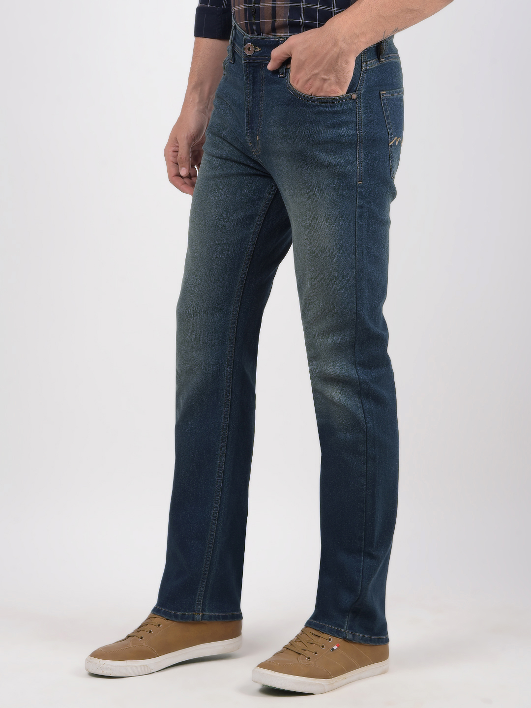 Numero Uno Men Solid Dark Blue Jeans